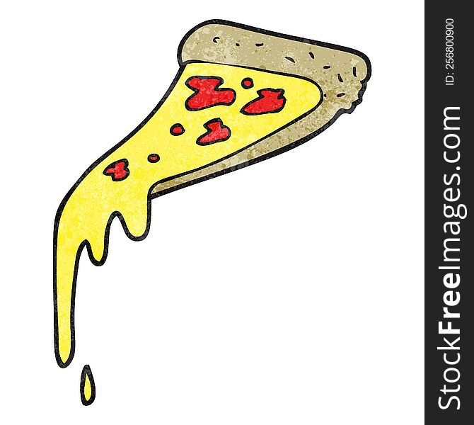 Textured Cartoon Pizza Slice
