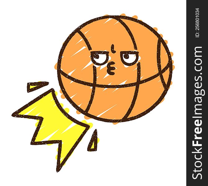 Basket Ball Chalk Drawing