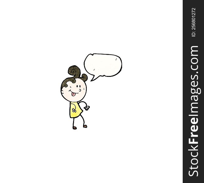 Woman With Speech Bubble