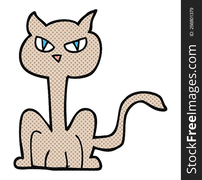 Cartoon Angry Cat