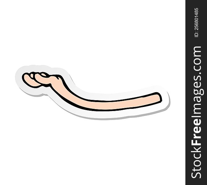 sticker of a cartoon arm