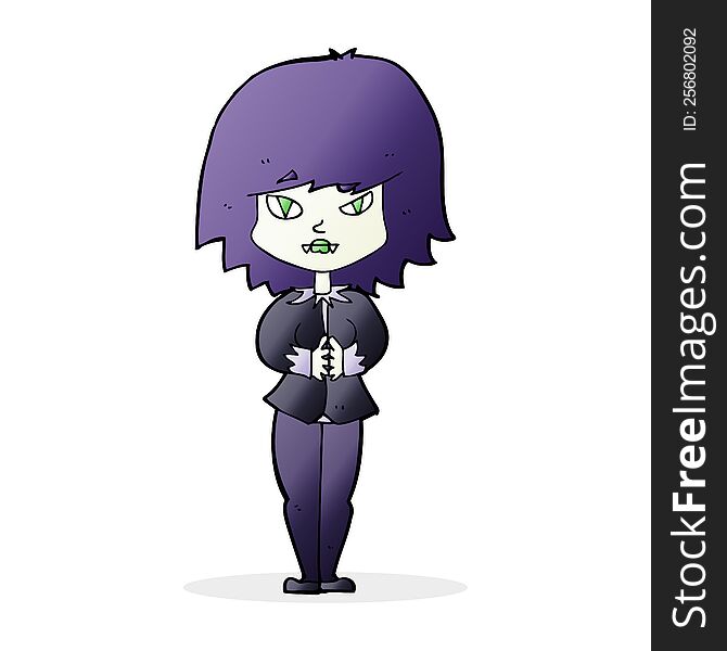 Cartoon Vampire Woman