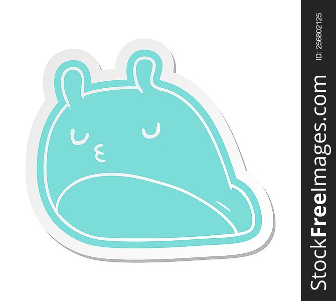 cartoon sticker kawaii fat cute slug