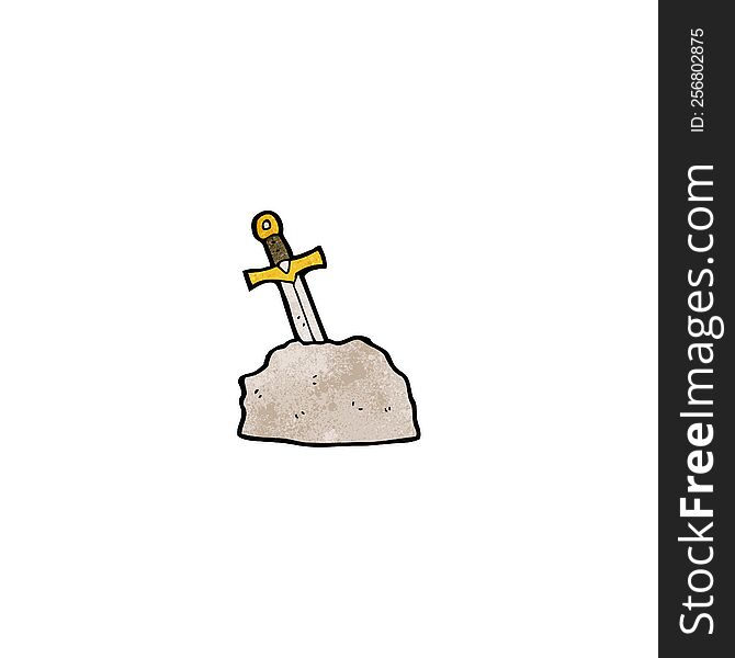 cartoon sword in stone