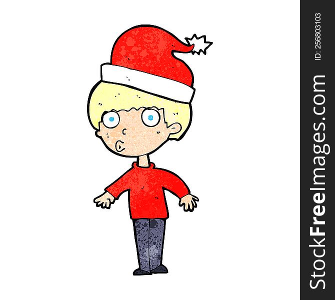 Cartoon Man Ready For Christmas