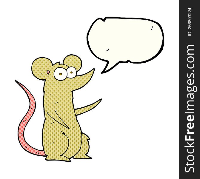 Comic Book Speech Bubble Cartoon Mouse