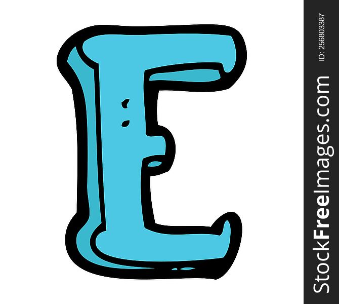 cartoon letter E