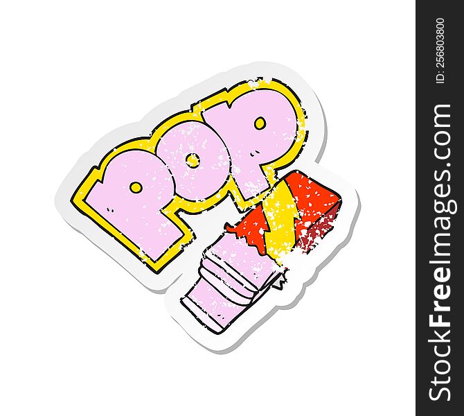 Retro Distressed Sticker Of A Cartoon Bubble Gum