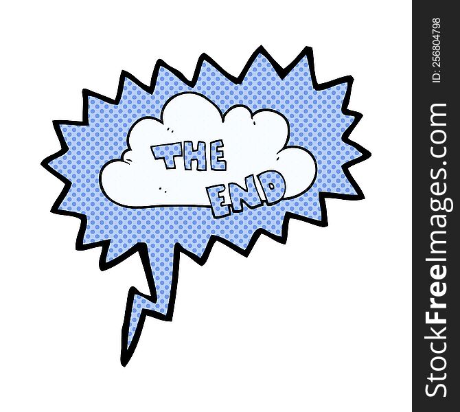 Comic Book Speech Bubble Cartoon The End Symbol