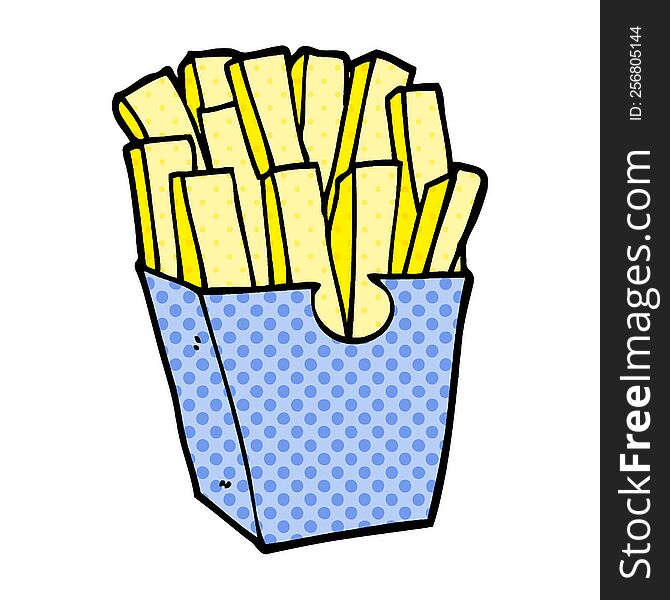 cartoon doodle fries