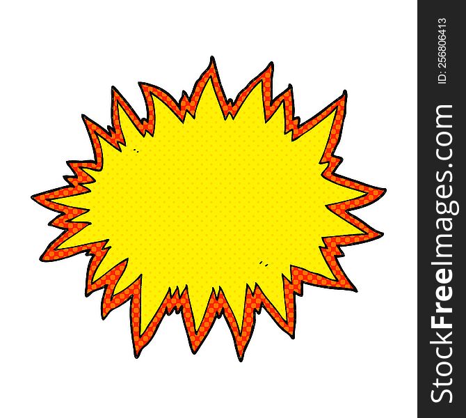 freehand drawn cartoon explosion sign