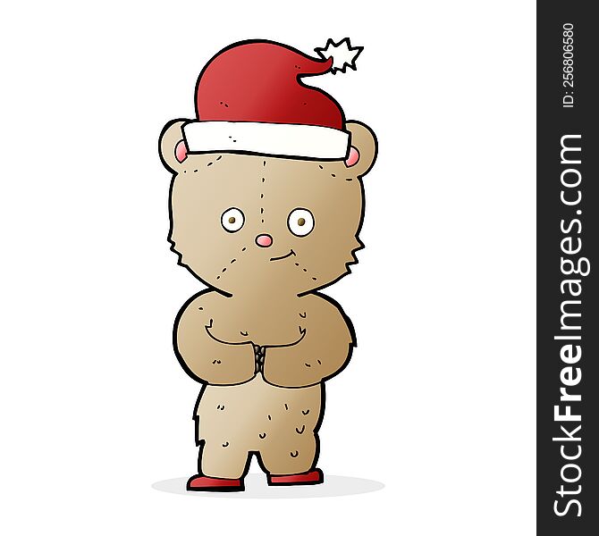 cartoon christmas teddy bear