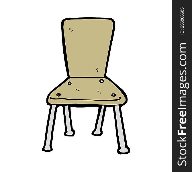 cartoon old school chair
