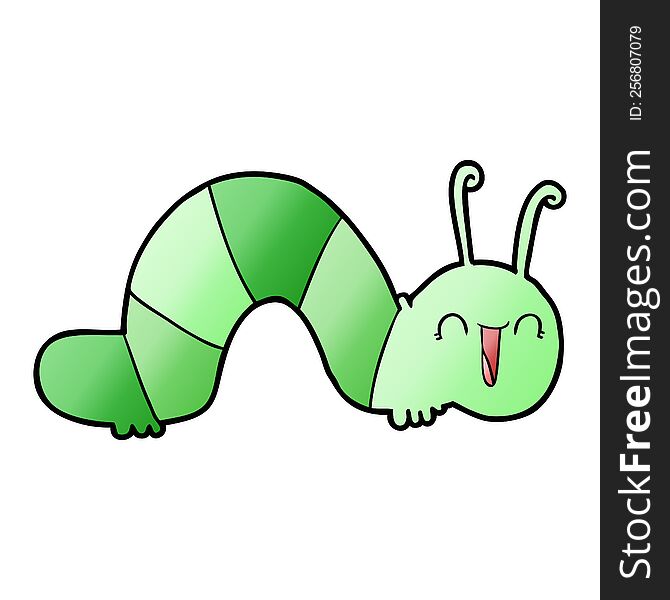 cartoon happy caterpillar. cartoon happy caterpillar