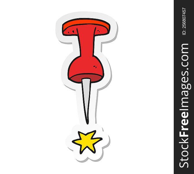 sticker of a cartoon office tack