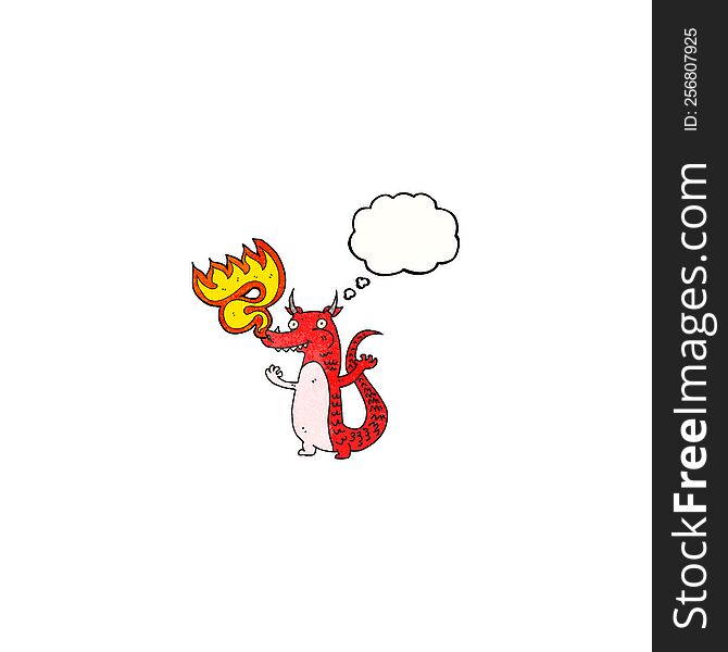 cartoon fire breathing dragon