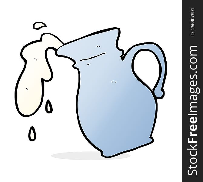 cartoon milk jug