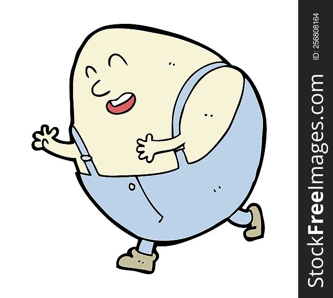 Cartoon Humpty Dumpty Egg Character