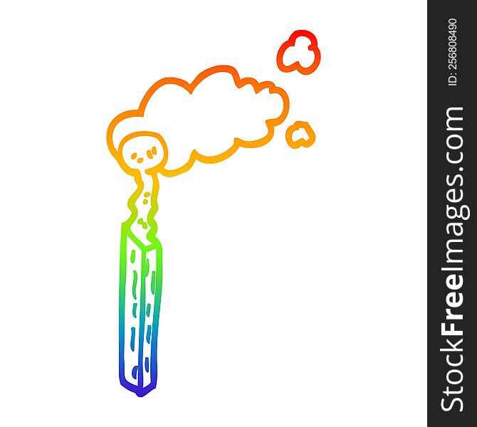 Rainbow Gradient Line Drawing Cartoon Match