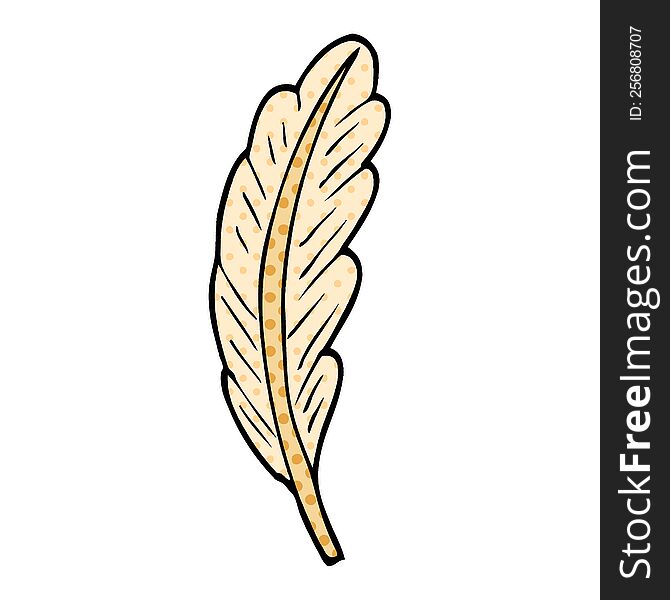 cartoon doodle white feather