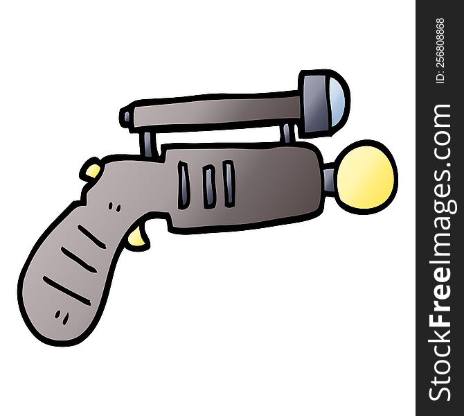 vector gradient illustration cartoon ray gun