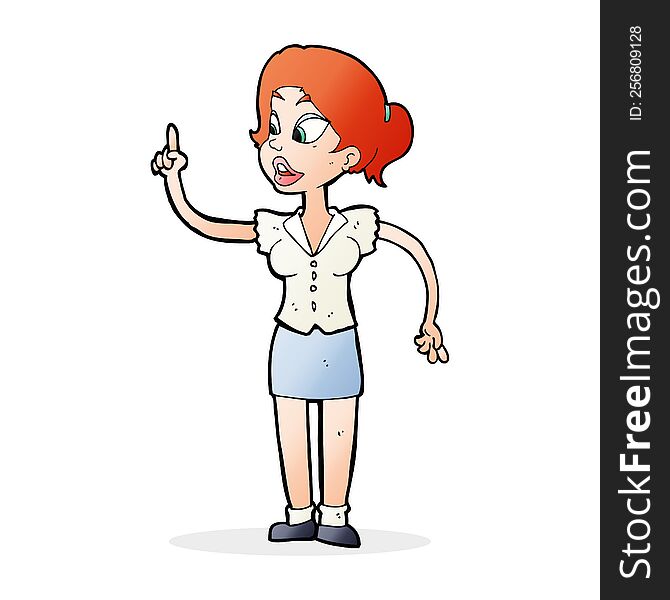 cartoon woman with great idea