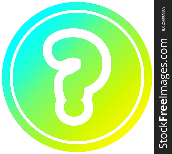 question mark circular icon with cool gradient finish. question mark circular icon with cool gradient finish