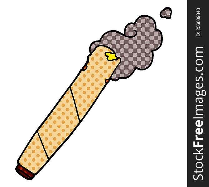 Cartoon Doodle Rolled Cigarette