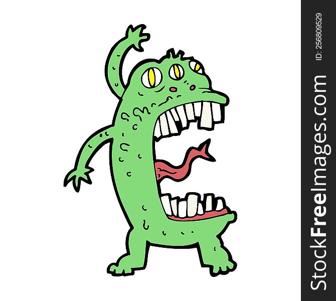 cartoon crazy monster