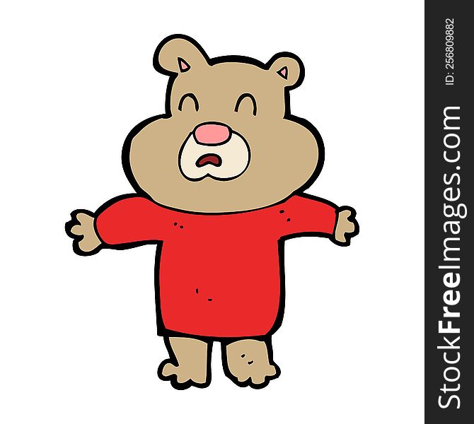 Cartoon Unhappy Bear