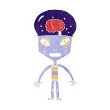 Cartoon Weird Robot Stock Images