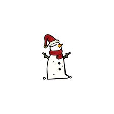 Cartoon Snowman Stock Photo
