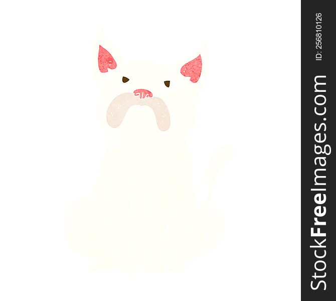 cartoon grumpy little dog