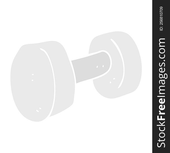 flat color illustration of a cartoon dumbbell