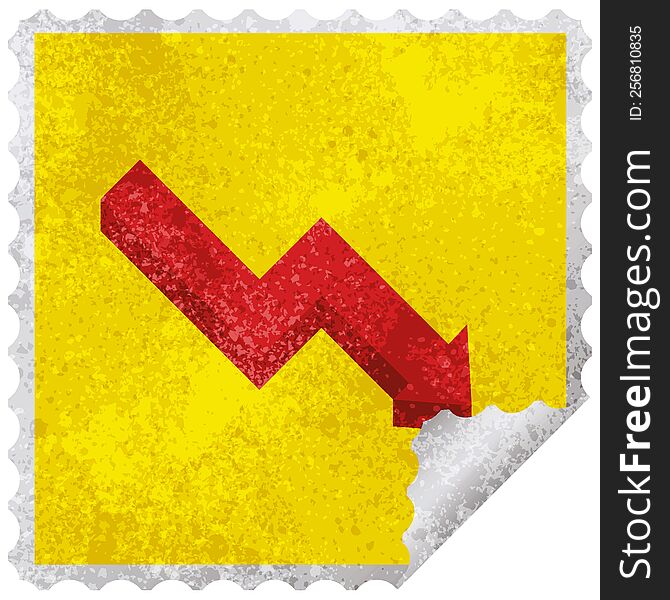 performance arrow graphic square sticker stamp. performance arrow graphic square sticker stamp