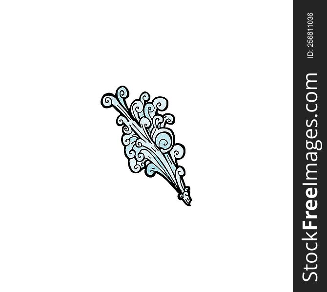 water splash cartoon element