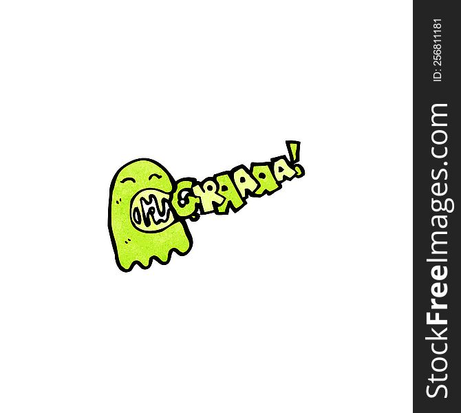 cartoon gree ghost