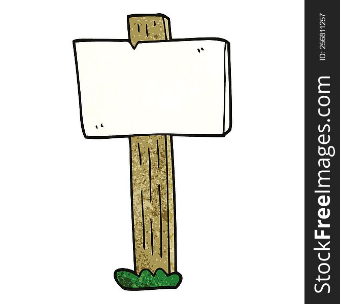 cartoon doodle sign post