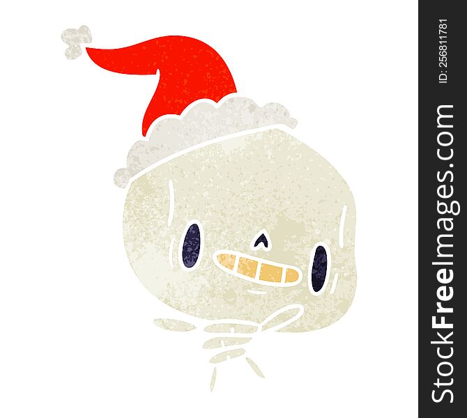 Christmas Retro Cartoon Of Kawaii Skeleton
