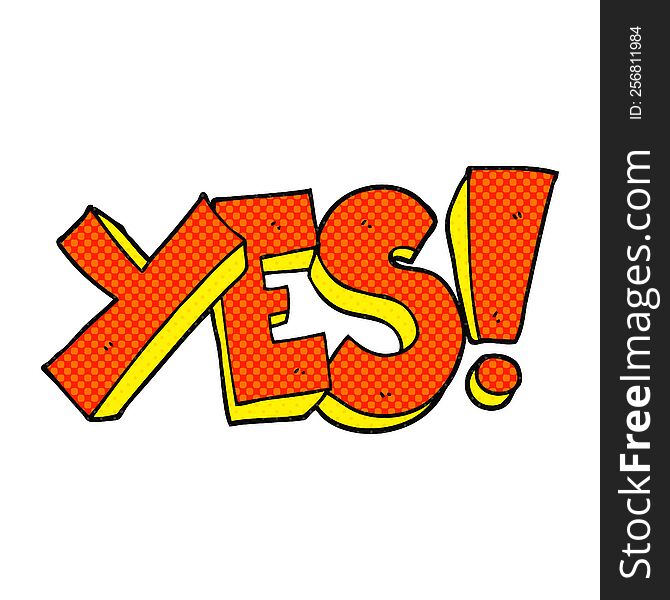 Cartoon Yes Symbol