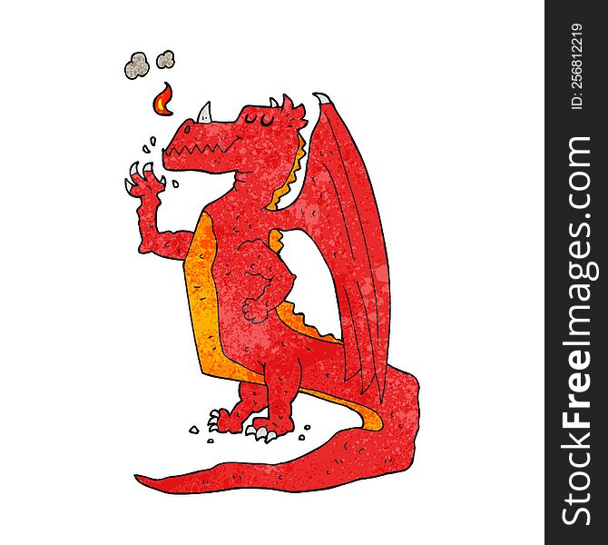 Textured Cartoon Happy Dragon