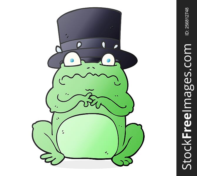 cartoon wealthy toad