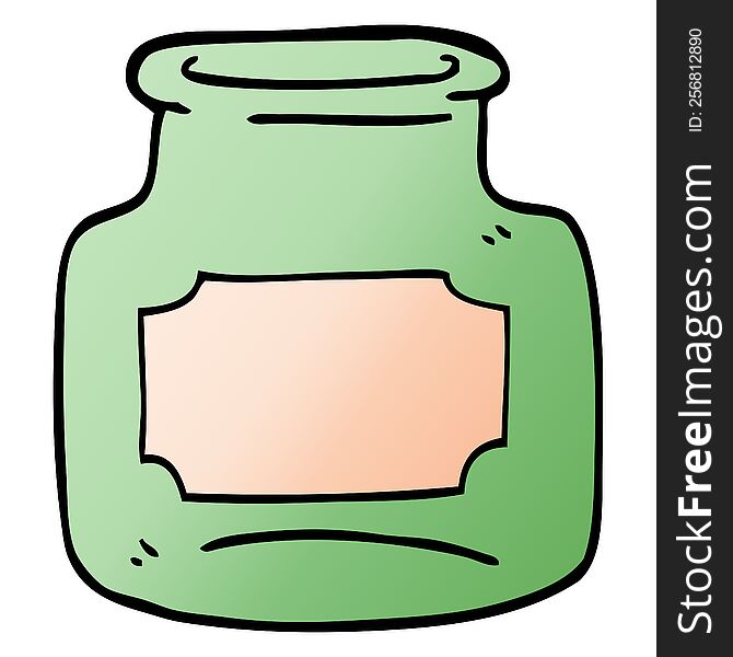 Cartoon Doodle Empty Jar