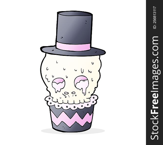 spooky cupcake cartoon