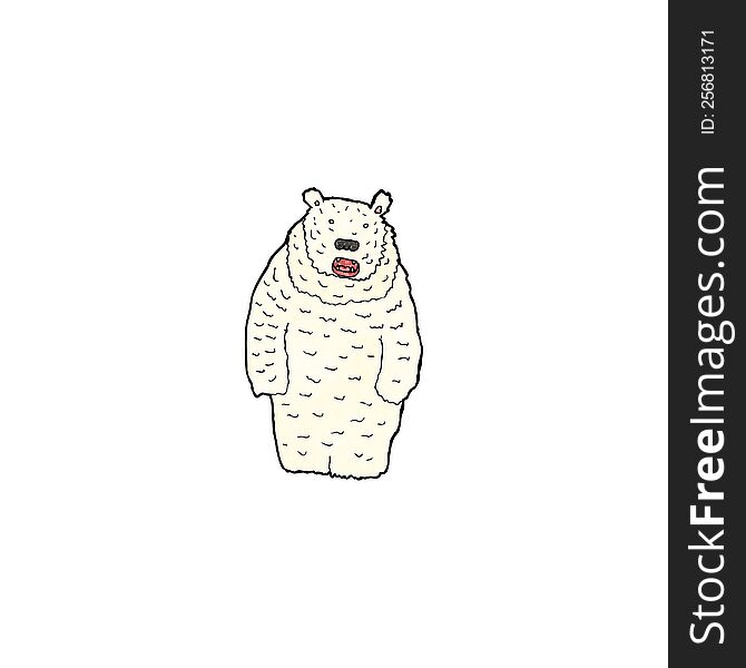 funny cartoon polar bear