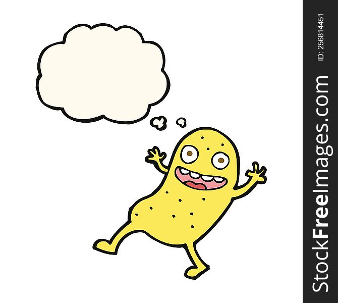 Cartoon Potato With Thought Bubble