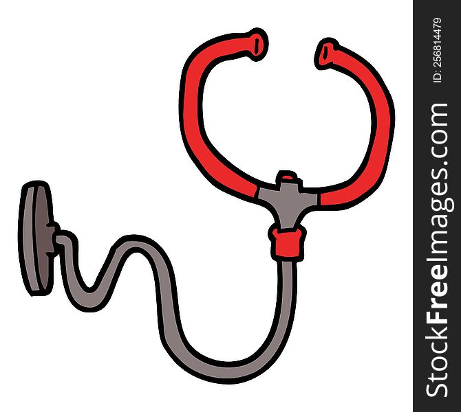 cartoon doodle stethoscope