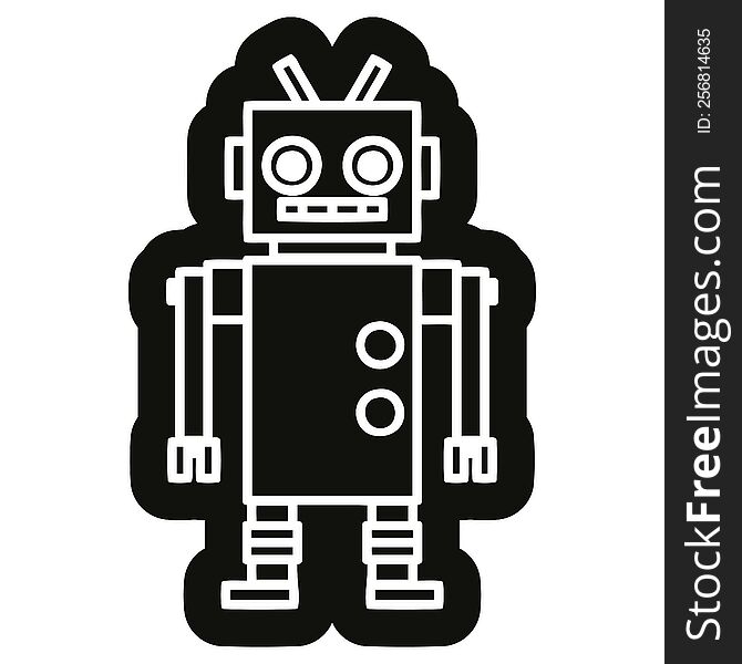 dancing robot icon symbol