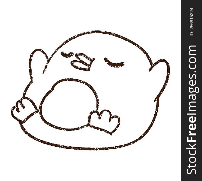 Fat Robin Charcoal Drawing