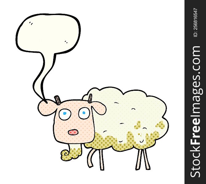 Comic Book Speech Bubble Cartoon Muddy Goat